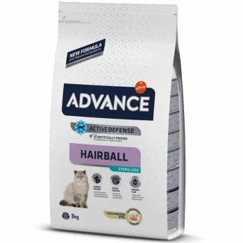 Advance Hairball Sterilised Hindi Etli Kısırlaştırılmış Yetişkin Kedi Maması 3 KG - 1