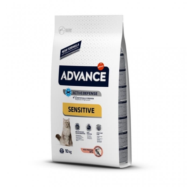 Advance Sensitive Somonlu Yetişkin Kedi Maması 10 KG - 1