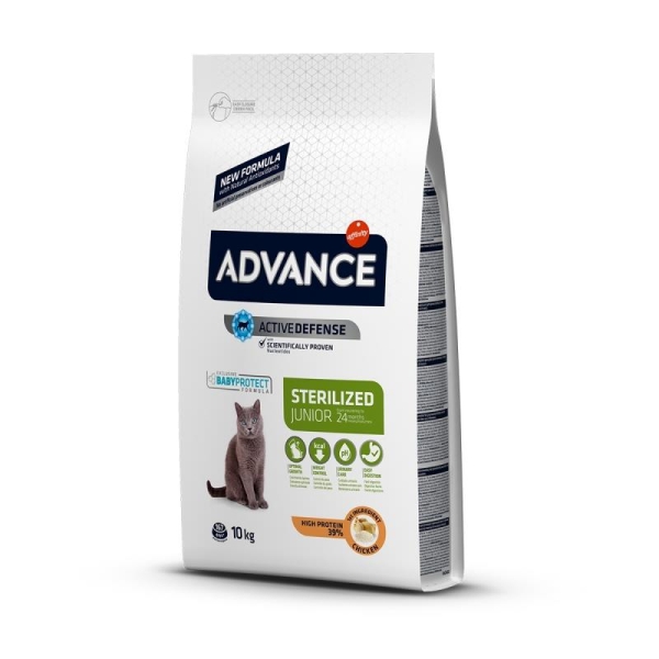 Advance Young Sterilised Tavuklu Kısırlaştırılmış Yavru Kedi Maması 10 KG - 1