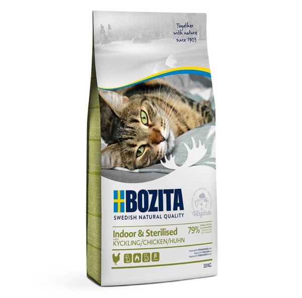 Bozita Indoor Kısır Tavuklu Kedi Maması 10 Kg - 1