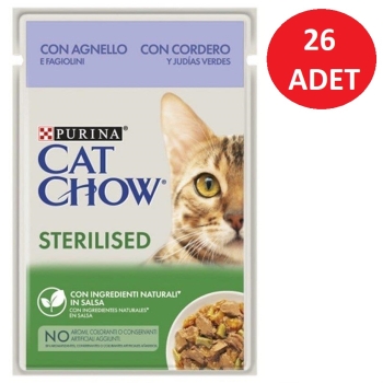 Cat Chow Sterilised Kuzulu Kedi Yaş Maması 85 Gr 26 Lı - 1