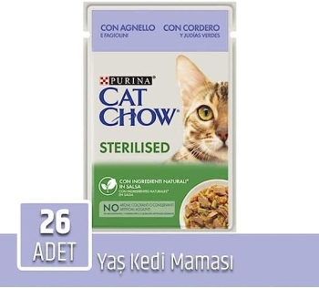 Cat Chow Sterilised Kuzulu Kedi Yaş Maması 85 Gr 26 Lı - 3