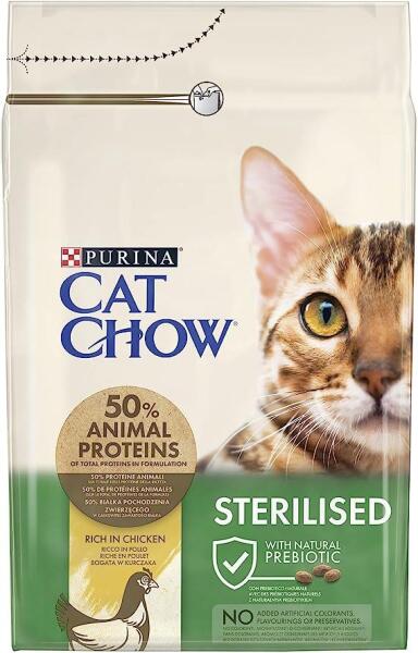 Cat Chow Sterilized Tavuklu Kısırlaştırılmış Kedi Maması 3 Kg - 1