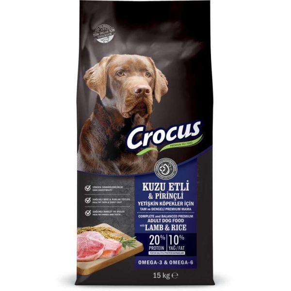 Crocus Kuzu Etli Yetişkin Köpek Maması 15 Kg - 1