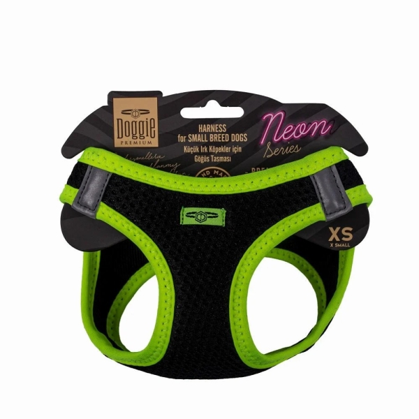 Doggie Neon Göğüs Tasması Sarı XS 30-34 Cm - 1