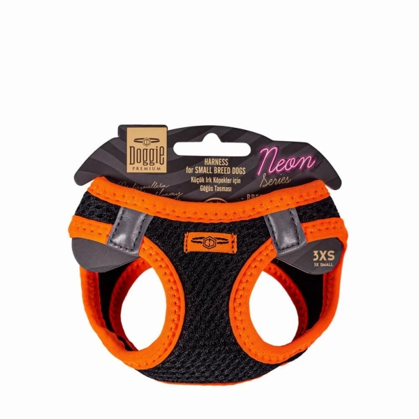 Doggie Neon Göğüs Tasması Turuncu 3Xs-22-26Cm - 1