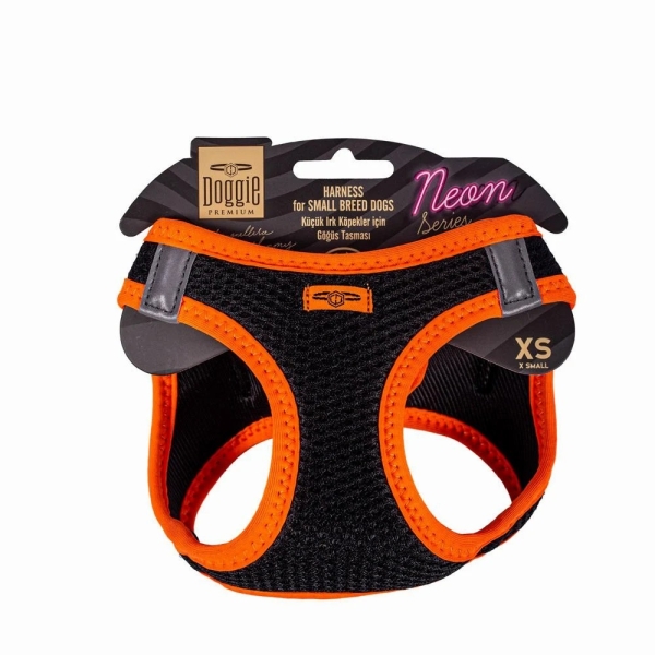 Doggie Neon Göğüs Tasması Turuncu Xs-30-34Cm - 1