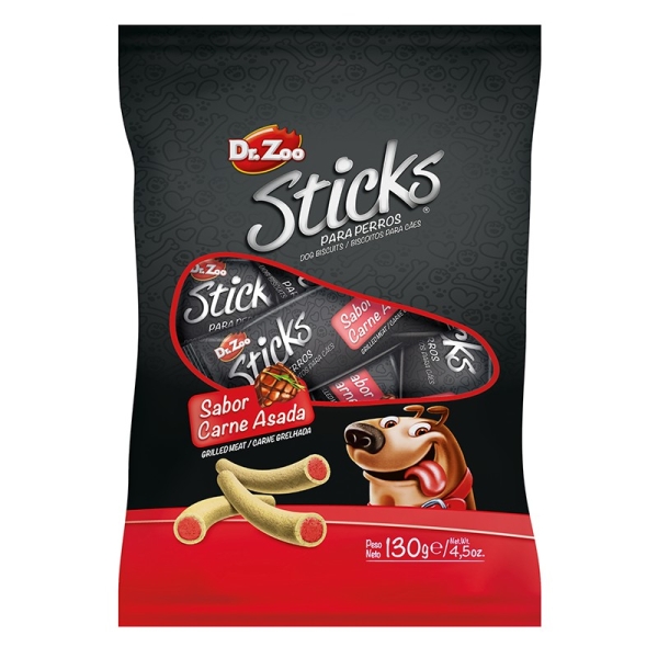 Dr.Zoo Mini Sticks Izgara Etli Köpek Ödül Maması 130Gr - 1