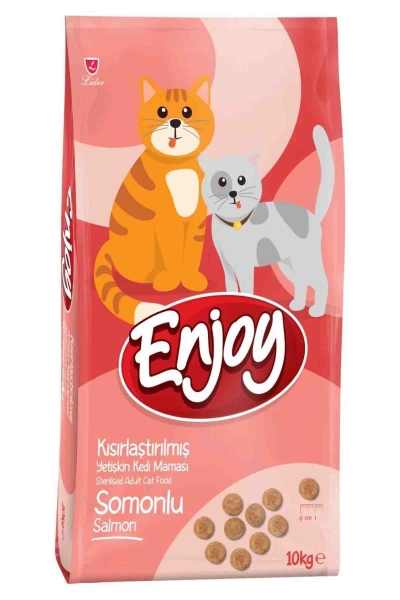 Enjoy Somonlu Kısırlaştırılmış Kedi Maması 10kg - 1