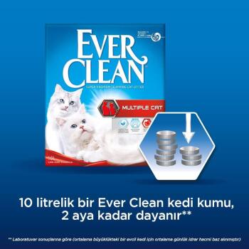 Ever Clean Multiple Topaklanan Kedi Kumu 10 Lt - 5