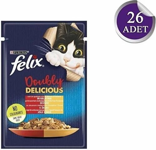 Felix Sığırlı Ve Tavuklu Yetişkin Kedi Yaş Maması 85 Gr 26 Lı - 2