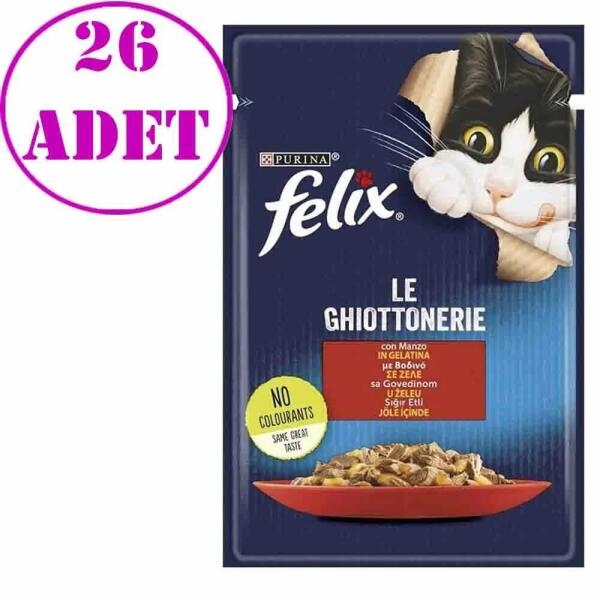 Felix Sığırlı Yetişkin Kedi Yaş Maması 85 Gr 26 Lı - 2