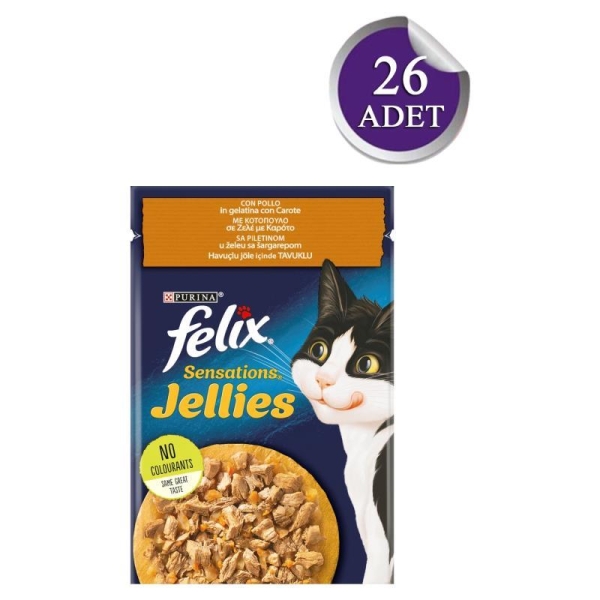 Felix Tavuklu Ve Havuçlu Yetişkin Kedi Yaş Maması 85 Gr 26 Lı - 2