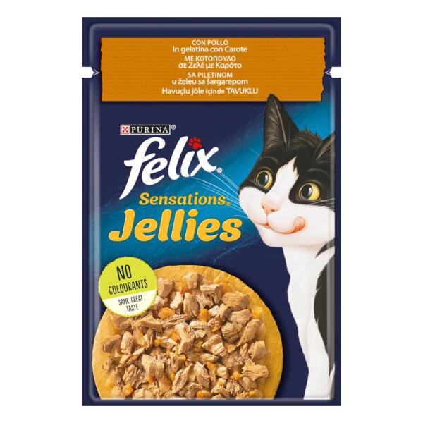 Felix Tavuklu Ve Havuçlu Yetişkin Kedi Yaş Maması 85 Gr 26 Lı - 1