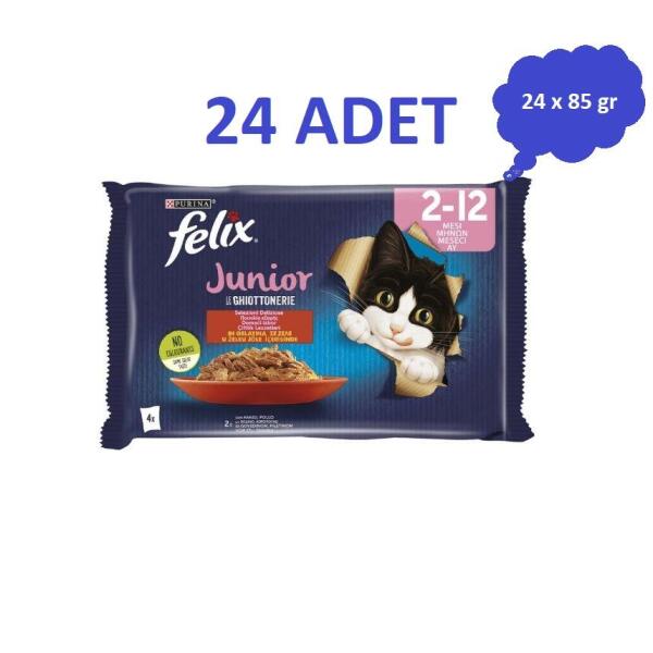 Felix Tavuklu Yavru Kedi Yaş Maması Eko Paket 85 Gr 24 Lü - 3