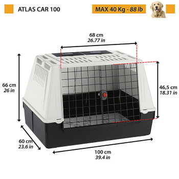 Ferplast Atlas Car 100 Kedi Köpek Taşıma Çantası Gri - 2