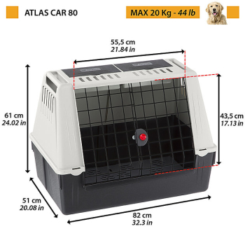 Ferplast Atlas Car 80 Kedi Köpek Taşıma Çantası Gri - 2