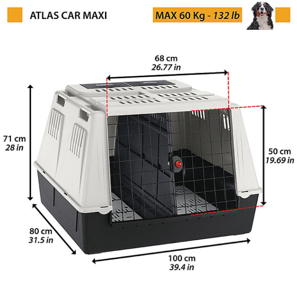 Ferplast Atlas Car Maxi Kedi Köpek Taşıma Çantası Gri - 5