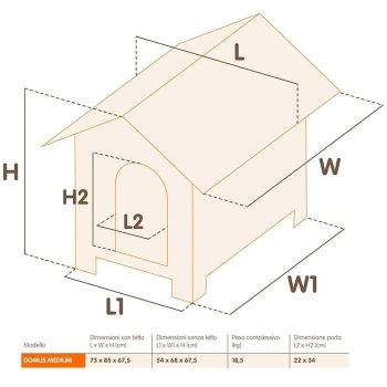 Ferplast Domus Canile Ahşap Köpek Kulübesi Medium - 2