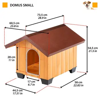 Ferplast Domus Canile Ahşap Köpek Kulübesi Small - 5