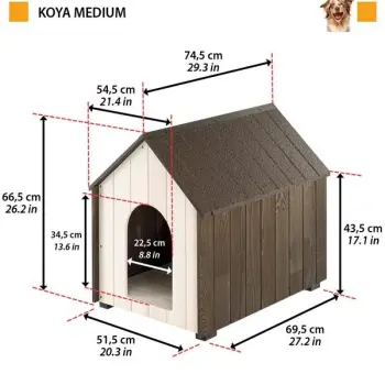 Ferplast Koya Ahşap Köpek Kulübesi Medium - 2