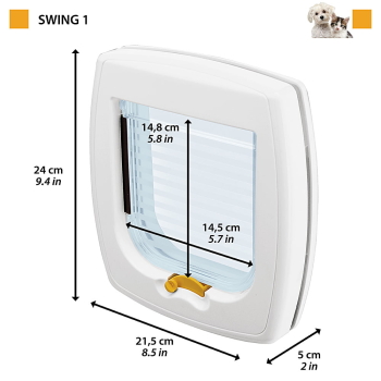 Ferplast Swing 1 Otomatik Kedi ve Köpek Kapısı Beyaz - 2