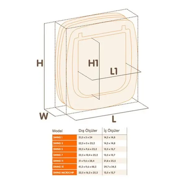 Ferplast Swing Microchip Çipli Kedi ve Köpek Kapısı Kahverengi - 2