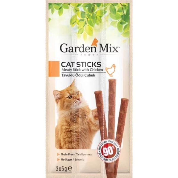 Gardenmix Tavuklu Kedi Stick Ödül Maması 5 Gr 3 Lü - 1