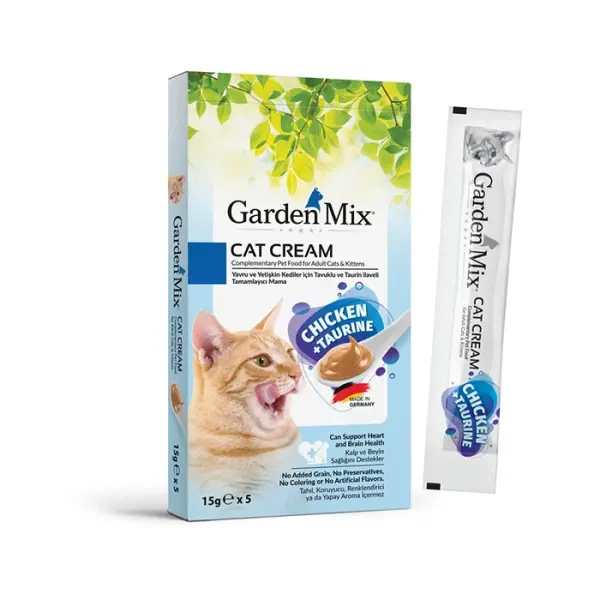 Gardenmix Tavuklu Taurin Krema Kedi Ödül Maması 5x15 Gr - 1