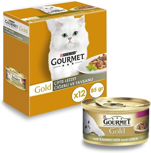 Gourmet Gold Çifte Lezzet Ciğerli Ve Tavşanlı Kedi Yaş Maması 85 Gr 24 Lü - 4