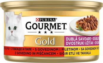 Gourmet Gold Çifte Lezzet Sığır Etli Ve Tavuklu Kedi Yaş Maması 85 Gr 24 Lü - 1