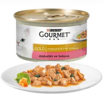 Gourmet Gold Parça Etli Alabalık Sebzeli Kedi Yaş Maması 85 Gr 24 Lü - 1