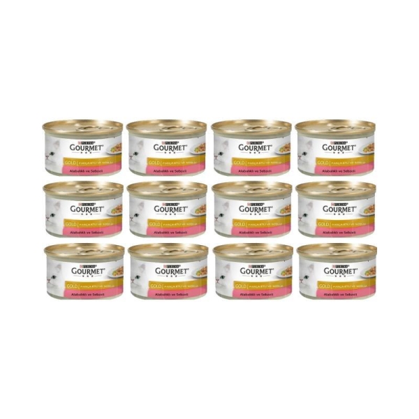 Gourmet Gold Parça Etli Alabalık Sebzeli Kedi Yaş Maması 85 Gr 24 Lü - 3