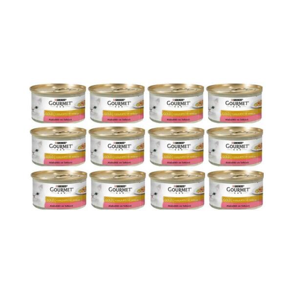 Gourmet Gold Parça Etli Alabalık Sebzeli Kedi Yaş Maması 85 Gr 24 Lü - 3