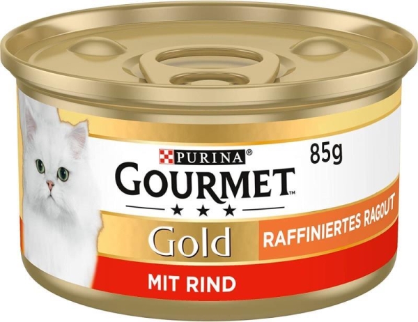 Gourmet Gold Parça Etli Sığır Etli Kedi Yaş Maması 85 Gr 24 Lü - 1