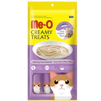 Me-O Creamy Treat Deniz Tarağı ve Ton Balığı Sıvı Kedi Ödül Maması 15 Gr 20 Li - 1