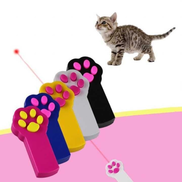 Petshopum Lazer Kedi Oyuncagı Patili Beyaz - 1