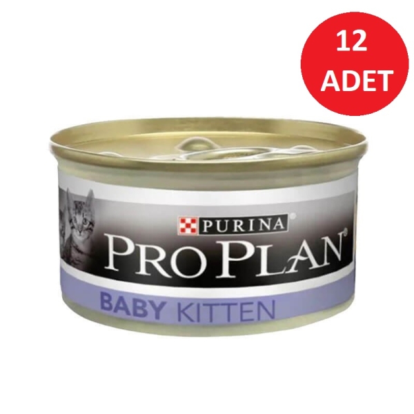 Pro Plan Baby Kitten Tavuklu Yavru Kedi Yaş Maması 85 Gr 12 Li - 1