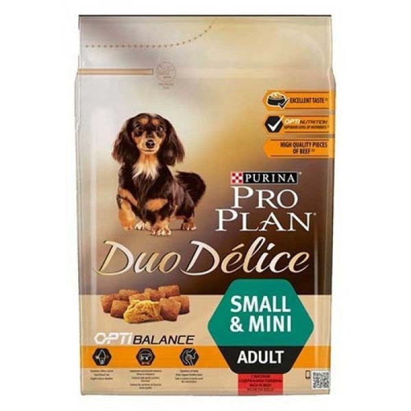 Pro Plan Duo Delice Small Mini Biftekli Küçük Irk Yetişkin Köpek Maması 2.5 Kg - 1