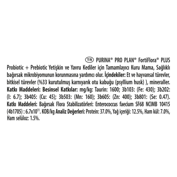 Pro Plan Fortiflora Plus Kedi - 4