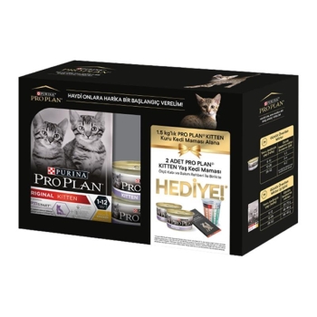 Pro Plan Kitten Hediyeli Kutu Tavuklu Yavru Kedi Maması 1.5 Kg - 1