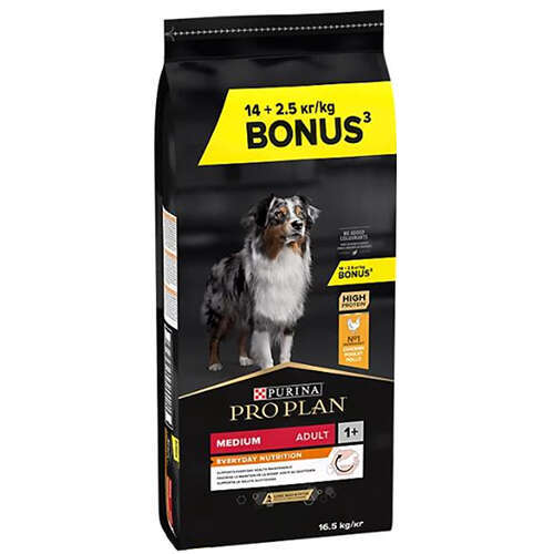 Pro Plan Medium Adult Tavuklu Yetişkin Köpek Maması 14+2.5 Kg - 1