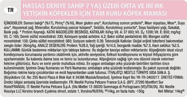 Pro Plan Medium Large +7 Somonlu Büyük Ve Orta Irk Yaşlı Köpek Maması 14 Kg - 5