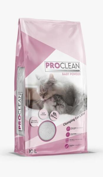 ProClean Bebek Pudralı İnce Taneli Kedi Kumu 10 Lt - 1