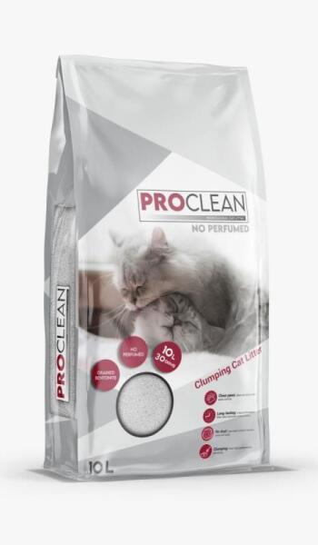 ProClean Kokusuz İnce Taneli Topaklanan Kedi Kumu 10 Lt - 1