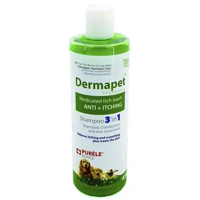 Purele Dermapet Kedi Ve Köpek İçin Dermatolojik Etkili Kremli Şampuan 450 Ml - 1