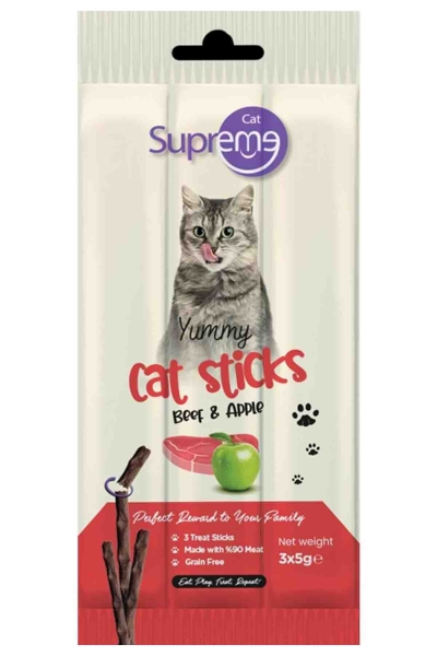 Supreme Cat Sığır Etli Ve Elmalı Ödül Çubuk 3x5 Gr - 1