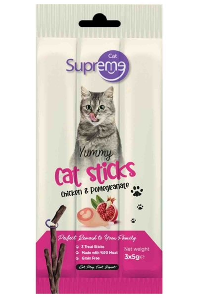 Supreme Cat Tavuklu Ve Narlı Ödül Çubuk 3x5 Gr - 1