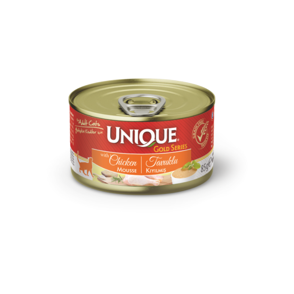 Unique Gold Series Konserve Yaş Kedi Maması 85 gr Tavuklu - 1