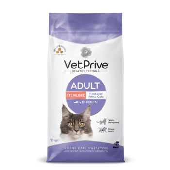 Vet Prive Kısırlaştırılmış Tavuklu Yetişkin Kedi Maması 10 Kg - 1